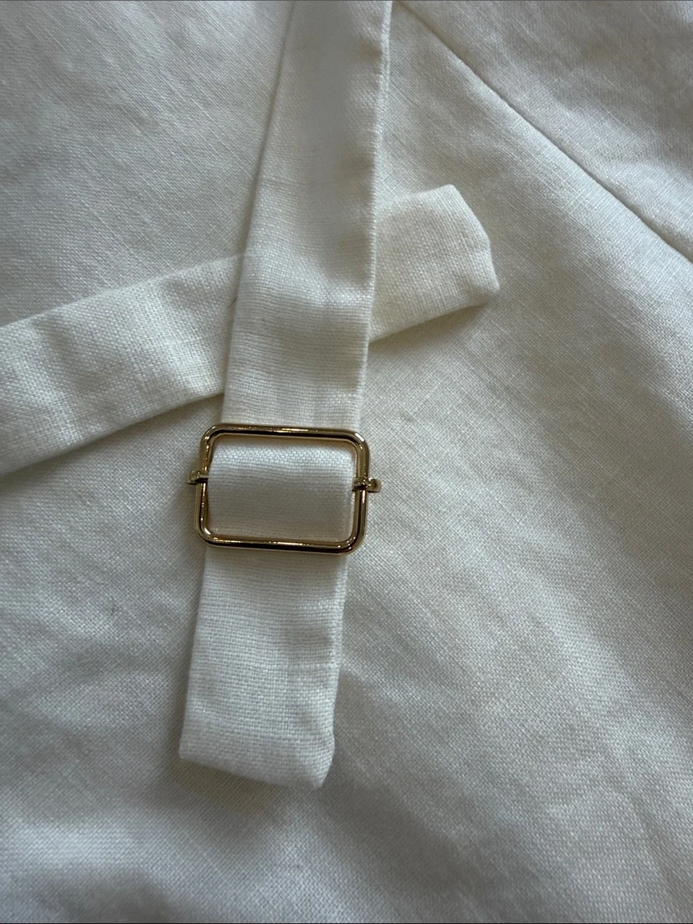 Mango Cream 100% Linen Sleeveless Button Jumpsuit
